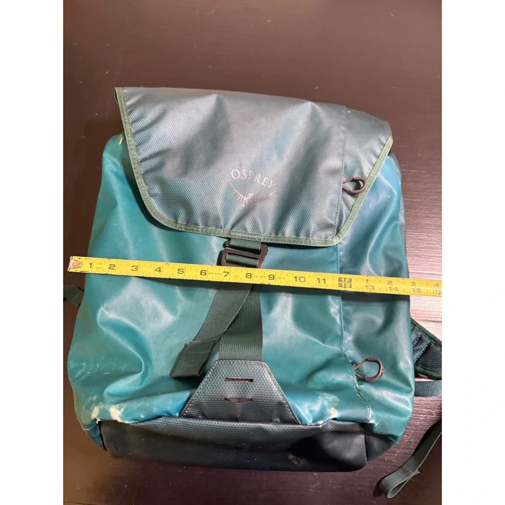 Osprey Transporter Flap Backpack Teal Green Laptop Commuter Bag